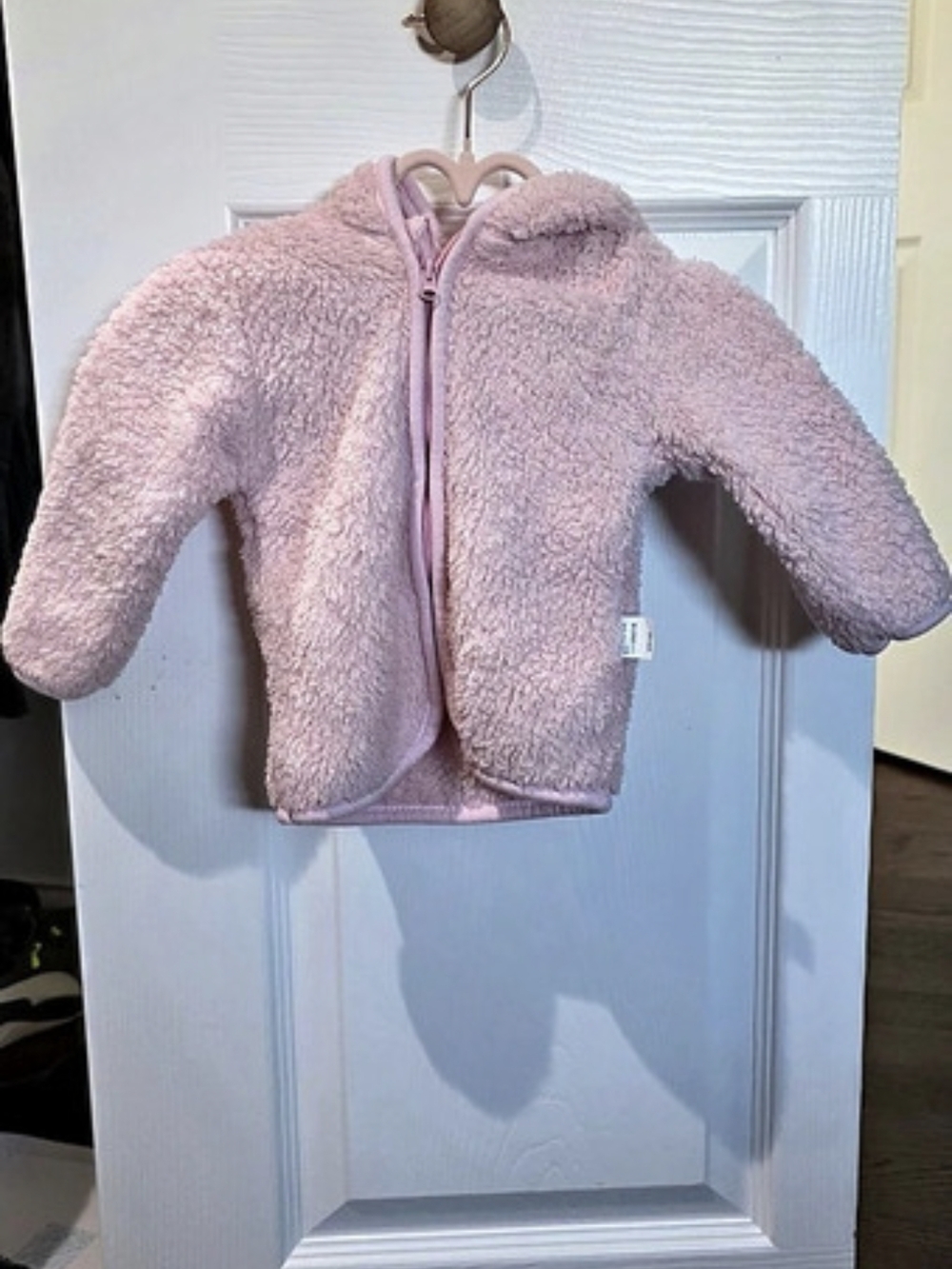 Kids Pink Fleece Bear-Ear Jacket Like New